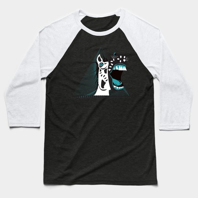 Screaming Horse Baseball T-Shirt by Stecra